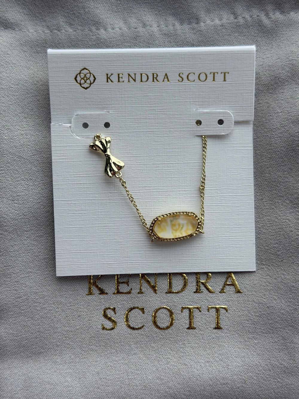 Kendra Scott Yellow Pendant Necklace